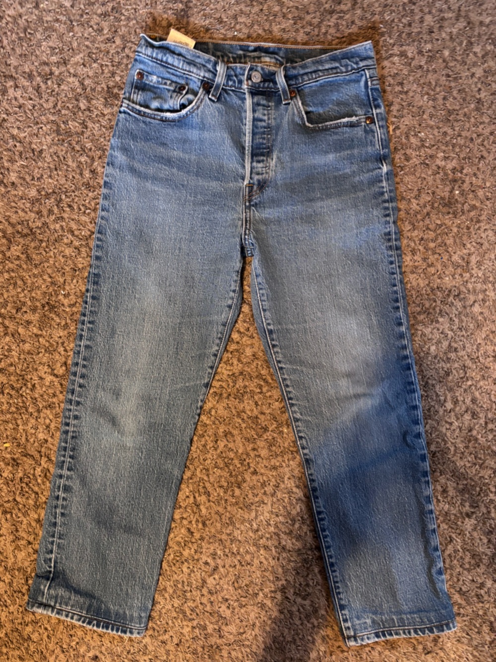 Levi's 501 Straight-Leg Women's Jeans in Medium Blue Wash